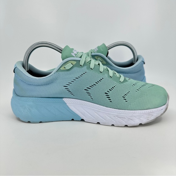 Womens Hoka One One Mach 2 Running Shoes Blue/Green Size 7.5 - Picture 3 of 11